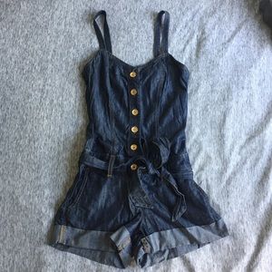 ARDEN B Denim Romper